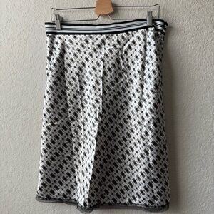 Wet Seal‎ Geometric Print Midi Skirt Black White Gray Size M